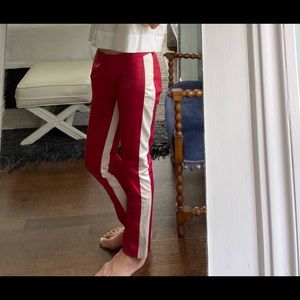 LAST CHANCE - True Royal Red Pants with stripes down legs